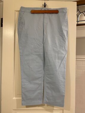 LOFT Light Blue Monroe Slim Cotton Chinos